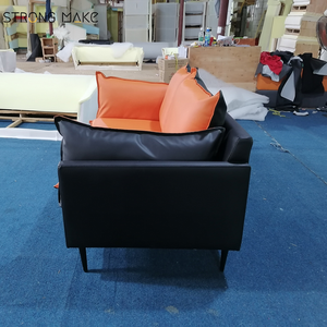 Sofá moderno <span class=keywords><strong>de</strong></span> piel sintética para sala <span class=keywords><strong>de</strong></span> estar, mueble <span class=keywords><strong>de</strong></span> 2 <span class=keywords><strong>plazas</strong></span>, moderno <span class=keywords><strong>y</strong></span> barato, color marrón - Product Image 4