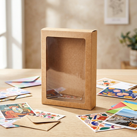 Boîte à pâtisserie en papier kraft personnalisée, pliable, de qualité alimentaire, petite boîte cadeau pour cartes de vœux