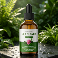 OEM/ODM Gouttes liquides orales d'extrait de trèfle rouge à haute teneur en isoflavones pour femmes d'âge mûr, contre les bouffées de chaleur et pour le soutien immunitaire