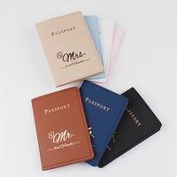 JIEXI Pabrik Grosir Langsung Set Hadiah Perjalanan Fashionable Dompet Paspor Kulit PU Tahan Lama Tempat Dokumen Bergaya Anti Maling Tahan Air