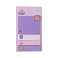 Adorables index autocollants de style dessin animé, marque-pages mignons pour filles, blocs-notes de classification de bureau, mémos autocollants amovibles