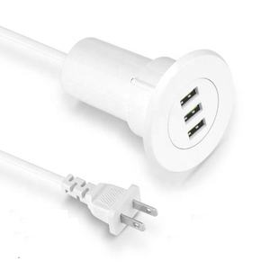 Cargador de oficina de alta calidad, solución de 3 puertos USB 5V 3.1A, Cargador USB de escritorio oculto, cargador de mesa integrado, precio más barato de China - Product Image 1