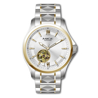 Reloj de hombre automático de lujo personalizado de 41 mm, cristal de zafiro, acero inoxidable 316L, reloj mecánico hueco.