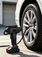 Pompe à air électrique portable filaire compatible avec batterie 20V Max, gonfleur de pneus ABS, lumière d'urgence numérique