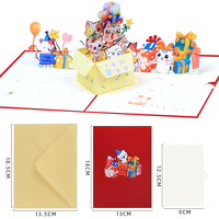 Carte d'anniversaire pop-up 3D mignonne pour les femmes Carte de voeux en papier amusante pour les fêtes d'anniversaire des amoureux des chats et les occasions de remerciement