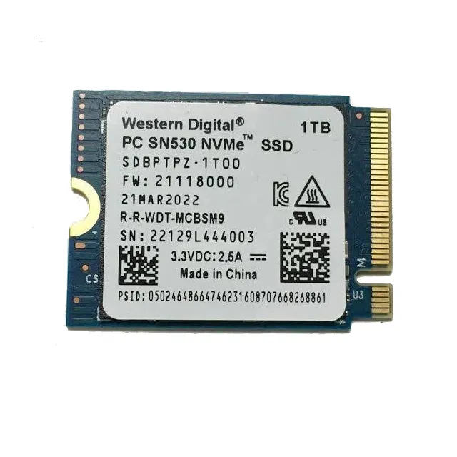 For WD SN740 SN530 M.2 2230 SSD 1TB 2TB 512GB NVMe PCIe Gen4 x4 for Microsoft Surface Pro X Surface Laptop 3