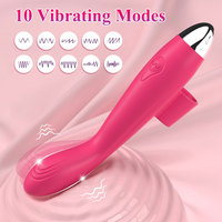 Vibrateur à doigt pour stimulation du point G, mouvement de courbure à 30 degrés, 10 modes de vibration, chargement USB magnétique, vente en gros
