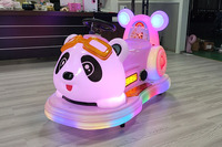 Manèges électriques Panda pour parcs d'attractions en plein air, jeux interactifs parent-enfant avec lumières lumineuses pour fêtes foraines
