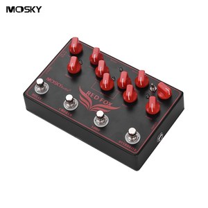 MOSKY RED FOX-تأثيرات الجيتار الكهربائي, للجيتار الكهربائي 4 في 1 ، مؤثرات تاخير دواسة + جوقة + حلقة + محرك فوق - Product Image 6