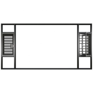 Fenêtres à battant en alliage d'aluminium insonorisées personnalisées Design moderne Maison et bâtiment commercial Balcon Fenêtre avec couvercle en maille - Product Image 4