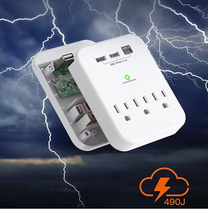 Multiprise murale compacte 3 prises UK avec protection contre les surtensions, 2 ports USB-A et 1 port USB-C 3.1A pour charge totale, <span class=keywords><strong>adaptateur</strong></span> multi-prises pour Royaume-Uni/<span class=keywords><strong>Irlande</strong></span> - Product Image 5