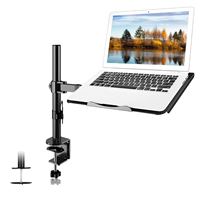 Support de bureau pour ordinateur portable Suptek, plateau pour écran d'ordinateur de 13 à 27 pouces, bras entièrement réglable, ordinateur portable 17 pouces, 90 degrés, poids 15,6 lb