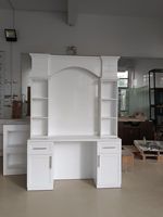 Table de coiffeuse en bois de style européen moderne pour école, salon de beauté, salon de coiffure, mobilier de salon de coiffure, miroir