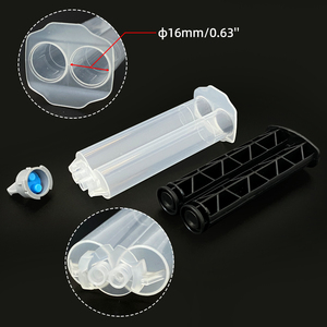 <span class=keywords><strong>Cartouche</strong></span> de colle époxy vide 24 ml 1:1 à double seringue, tube de distribution de colle AB en plastique avec piston manuel et capuchon refermable - Product Image 5