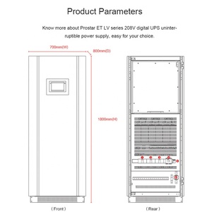 Trực Tuyến Đôi Chuyển Đổi <span class=keywords><strong>UPS</strong></span> 208V/220V/230V 3 Giai Đoạn 100KVA 80KW <span class=keywords><strong>Ture</strong></span> Sóng Sin 3 Giai Đoạn <span class=keywords><strong>UPS</strong></span> - Product Image 6