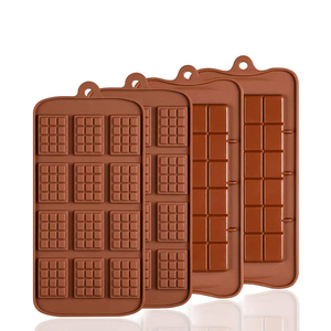 Vendita calda di alta qualità 12-cavità Non bastone in Silicone riutilizzabile cialda cioccolato stampo <span class=keywords><strong>per</strong></span> la cottura di casa - Product Image 3