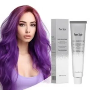 Purgaya baru tersedia krim warna rambut Semi permanen 100ml pewarna rambut warna terang untuk penggunaan Salon