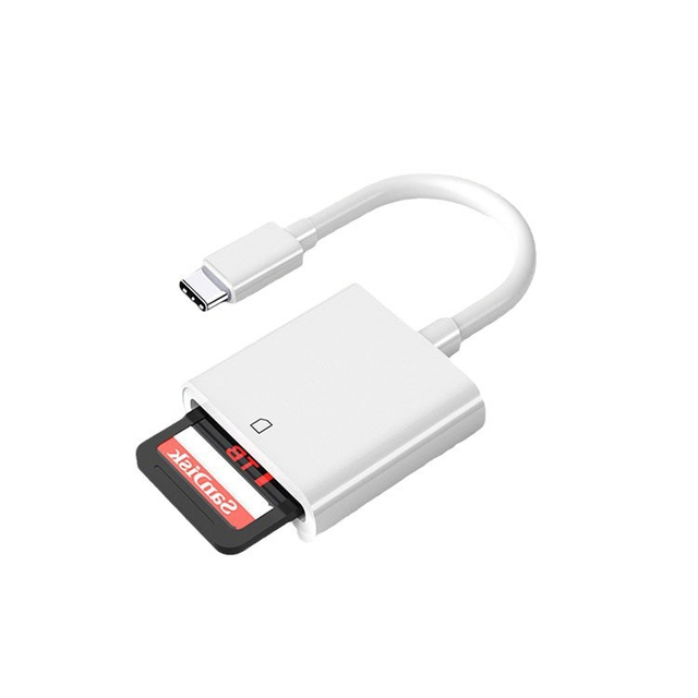 Universal 8 Pin Type-C Micro OTG Card Reader Single Slot Memory SD TF Adapter for iPhone Converter