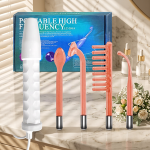 Masseur facial professionnel haute fréquence avec 4 têtes, thérapie cutanée multifonctionnelle pour stimuler le collagène et réduire les ridules - Product Image 1