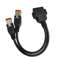 Cable de extensión OBD2 de 4 pines para Harley, 6 pines a 16 Pines, macho a hembra, herramienta de diagnóstico de motocicleta, conector OBD2 para Moto