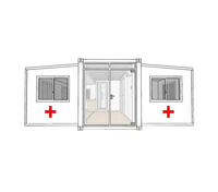 Maison en conteneur d'expédition de luxe Maison en conteneur de 40 pieds Appartement extensible Maison préfabriquée en conteneur