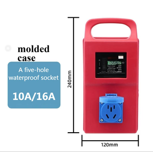 IP65 ABS Plastic Enclosure 1 Way 10/16A 5 Pin Waterproof <b>Socket</b> Box with RCD , Portable <b>socket</b> box - Product Image 2