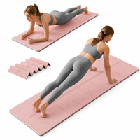 Tapete de Yoga Plegable de TPE OEM ODM, Alta Densidad, Antideslizante, Resistente a Desgarros e Impermeable, para Viajes, Gimnasio y Entrenamiento en Casa