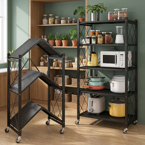 Estante Metálico de Almacenamiento con Ruedas, Estilo Industrial, Tipo Vertical, para Organización de Artículos Diversos en la Sala de Estar - Product Image 6