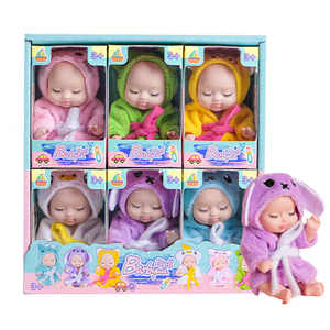 2024 New Wholesale Pvc Cartoon Cute Children's Little Doll Set Interactive <b>Mini</b> Baby Bionic Doll Toy Toys for Kids Boys Girls - Product Image 1