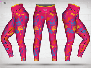 फैशनेबल ठंडा कस्टम ज्यामितीय पैटर्न खेल फिटनेस योग लेगिंग पैंट - Product Image 4