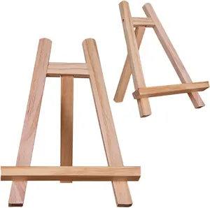 Soporte de exhibición de mesa de madera Tablero de madera A-Frame Artista Soporte de soporte de señal de imagen de madera