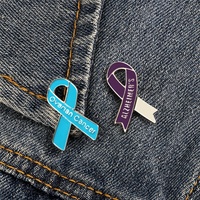 Broches en ruban écusson d'emblème de vêtements de sensibilisation au Cancer de l'ovaire