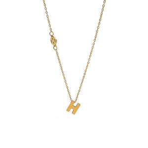 Top qualité <span class=keywords><strong>meilleur</strong></span> <span class=keywords><strong>ami</strong></span> chaînes <span class=keywords><strong>mot</strong></span> personnalisé collier H médaillon 18k plaqué or en acier inoxydable bijoux de mode colliers - Product Image 5