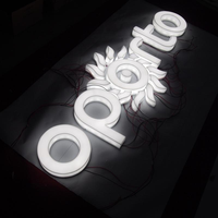 Letras Luminosas Acrílicas con Iluminación Completa, Letreros con Logotipo 3D, Letras Acrílicas con Canal para Logotipo, Letrero con Logotipo LED para Publicidad