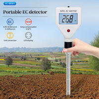 Testeur de sol portable avec écran LCD, analyseur numérique de l'EC du sol, outil pour les fleurs, l'eau et les fruits