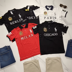 11 alta calidad 100% algodón hombres para Polos logotipo bordado personalizado Casual Ralphes camisetas marca City Polos Laurenes Tops - Product Image 1