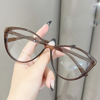 Nouvelles lunettes anti-lumière bleue à monture PC, prix usine bas, style classique rétro décontracté, monture vintage œil de chat MK24011601