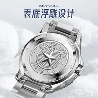 Montre de plongée Seagull Ocean Series Pro pour homme, Ice Wing, étanche à 300 m, luminescente, calendrier, 43,5 mm, mécanique, sport, saphir, métal