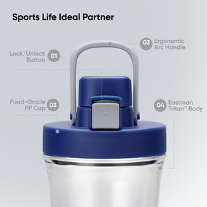 प्रो-सीरीज़ 700 एमएल मिश्रण कप 360 डिग्री लीक-प्रूफ सील और चौड़ा मुंह के साथ, प्रोटीन और प्री-वर्कआउट के लिए आसान साफ शेकर - Product Image 4