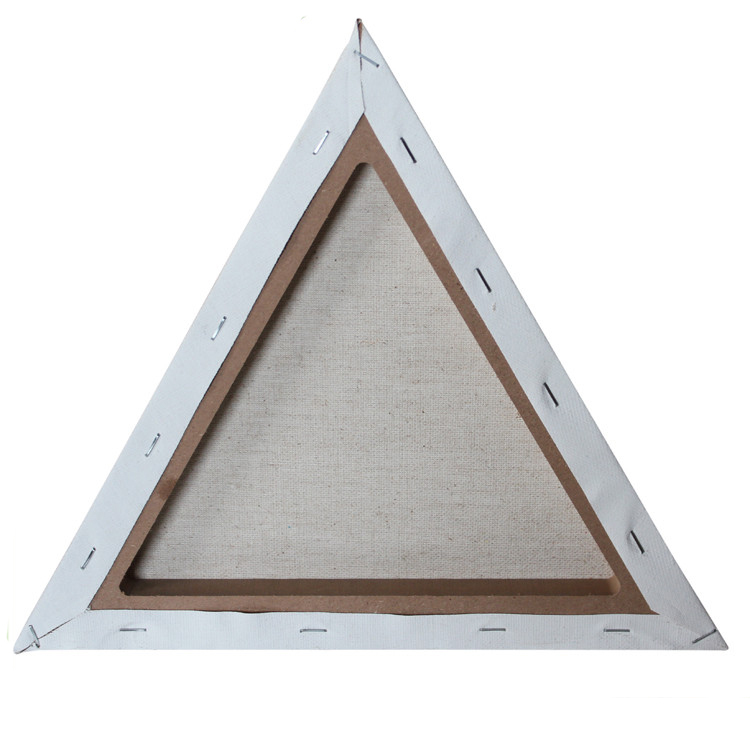 Haute Qualité Mini Affichage Triangle Forme MDF Enfants Toile Tendue Vierge Peintures