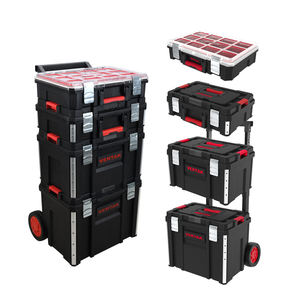 Winslow & Ross <span class=keywords><strong>Tour</strong></span> de <span class=keywords><strong>rangement</strong></span> mobile robuste 4-en-1 en plastique, système de boîte à outils empilable pour l'organisation du stockage - Product Image 1