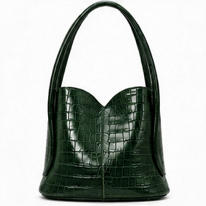 Bolso Tote de Hombro de Lujo en Cuero Genuino Vintage con Bordado Abierto de Poliéster para Invierno/Primavera/Verano, Listo para la Playa, para Mujer, OEM ODM - Product Image 1