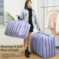 Sac de rangement et de déménagement portable en nylon, forme cube, style Asie du Sud-Est, pour vêtements et literie