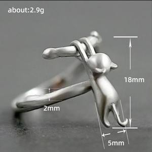 Anello in acciaio inossidabile a forma di animale Q335, grazioso gioiello unisex alla moda, da indossare tutti i giorni, regalo per lei e per lui - Product Image 4