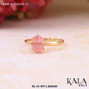 Anillo de Oro con Piedra Rosa de Corte Ovalado para Mujer, Elegante Joyería de Oro con Piedras Preciosas de Diseño - Product Image 3