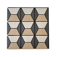 Panneau mural insonorisant en MDF PET, épaisseur 17/21 mm, design 3D multicolore de qualité supérieure, panneau mural acoustique à emboîtement