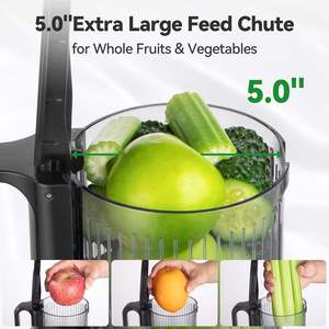 Exprimidor Lento Automático Comercial de Alta Calidad para Frutas y Verduras con Motor y Cuchillas de Acero Inoxidable para Uso Doméstico - Product Image 4