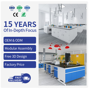 Mesa de Laboratorio Dental Central Personalizada con Ruedas, Muebles de Laboratorio Interiores de Bajo Costo para Laboratorios Comerciales y Escolares de Medicina - Product Image 1