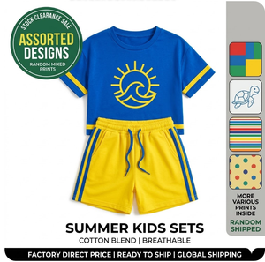 Conjuntos de Verano Premium de Secado Rápido para Niños: Camisetas Gráficas de Cuello Redondo y Pantalones Cortos Surtidos - Paquetes Mixtos de Boutique para Guardarropa - Product Image 3