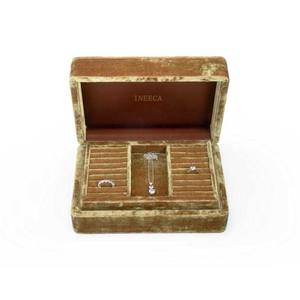 Kotak Perhiasan Beludru Hijau Tua Ukuran Besar untuk Perjalanan, Kemasan Set Perhiasan Kalung Gelang Anting Cincin, Kotak Penyimpanan Perhiasan - Product Image 3